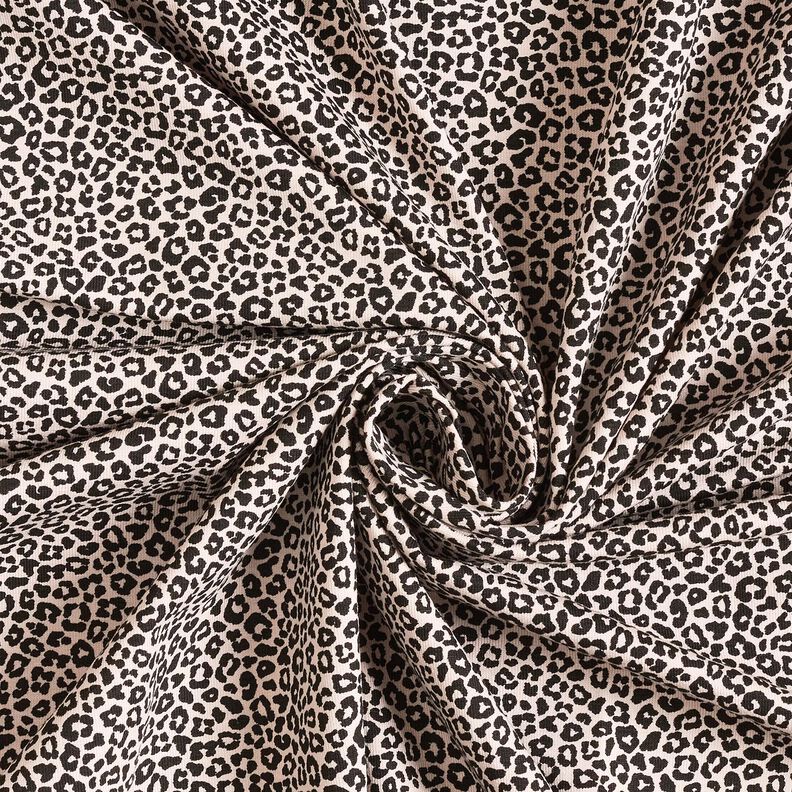 jersey di cotone mini stampa leopardata – naturale/nero, image number 3