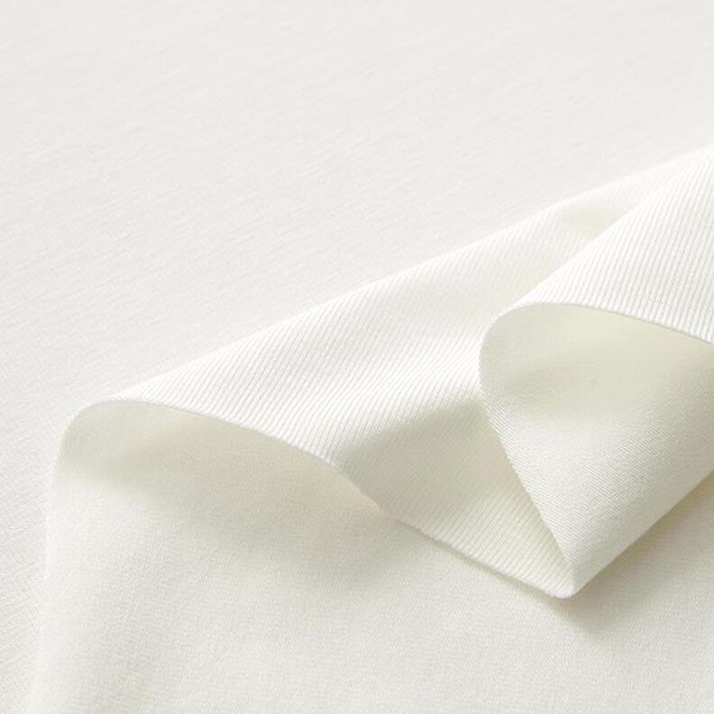 bambù jersey di viscosa tinta unita – bianco lana,  image number 4