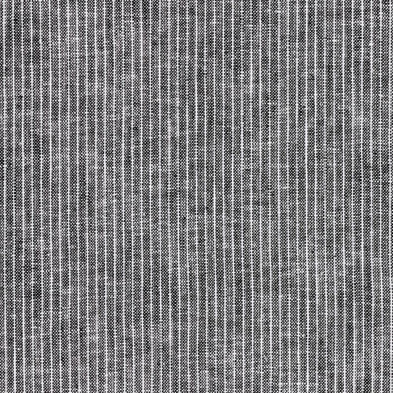 misto cotone-lino Righe sottili – nero/bianco,  image number 1