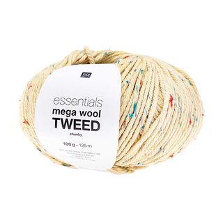 Essentials Mega Wool Tweed Chunky| Rico Design – bianco lana, 