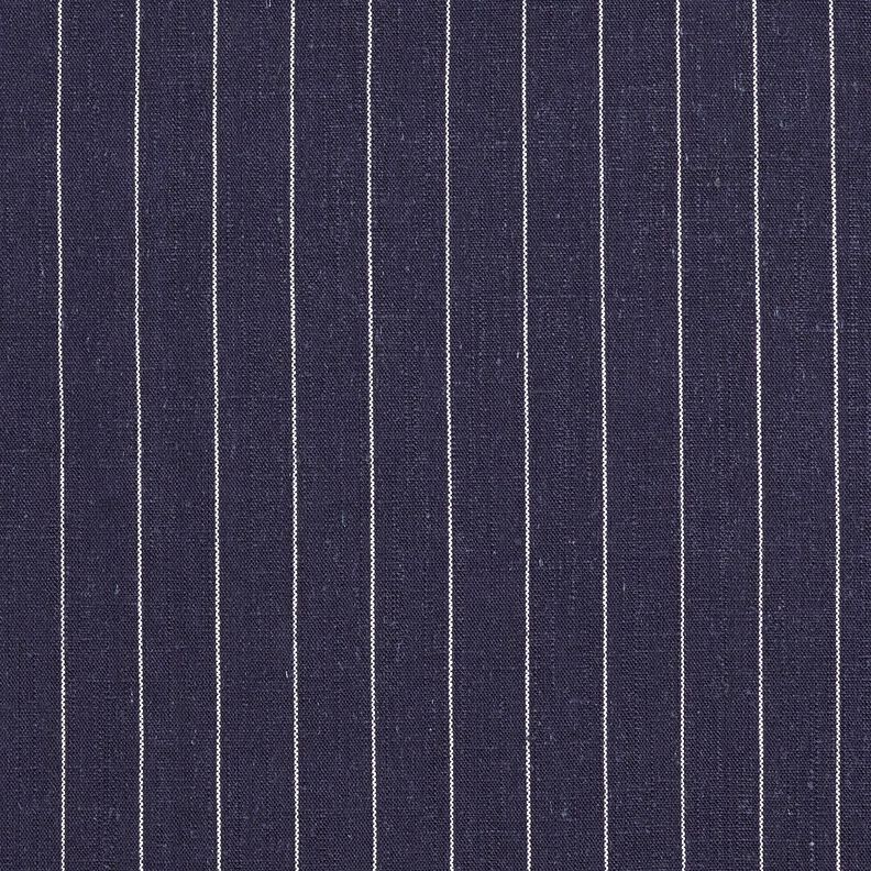 Misto viscosa-lino gessato – blu marino,  image number 1