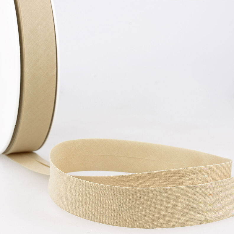 Nastro in sbieco Polycotton [20 mm] – beige chiaro,  image number 1