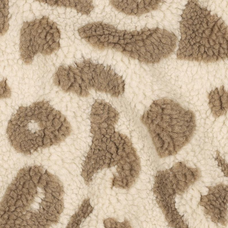 tessuto peluche leopardo – naturale/talpa scuro, image number 2