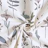 tessuto arredo mezzo panama fiori disegnati – bianco lana/nero,  thumbnail number 3