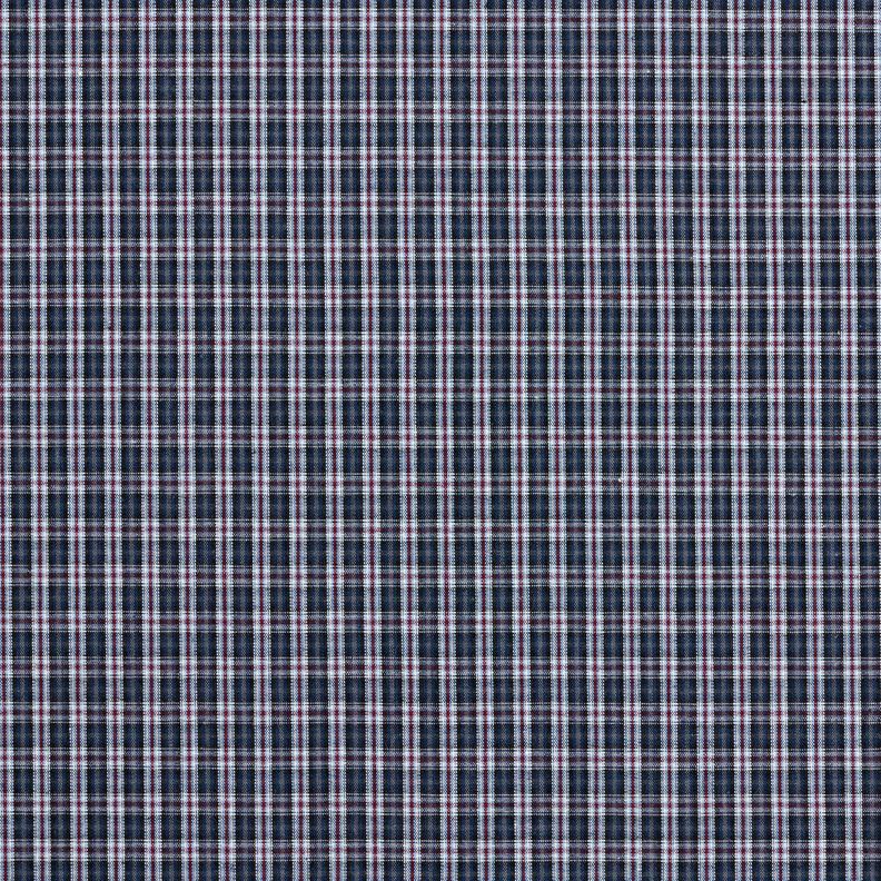 Tessuto per camicia a quadretti doppi – blu marino/rosso Bordeaux,  image number 1