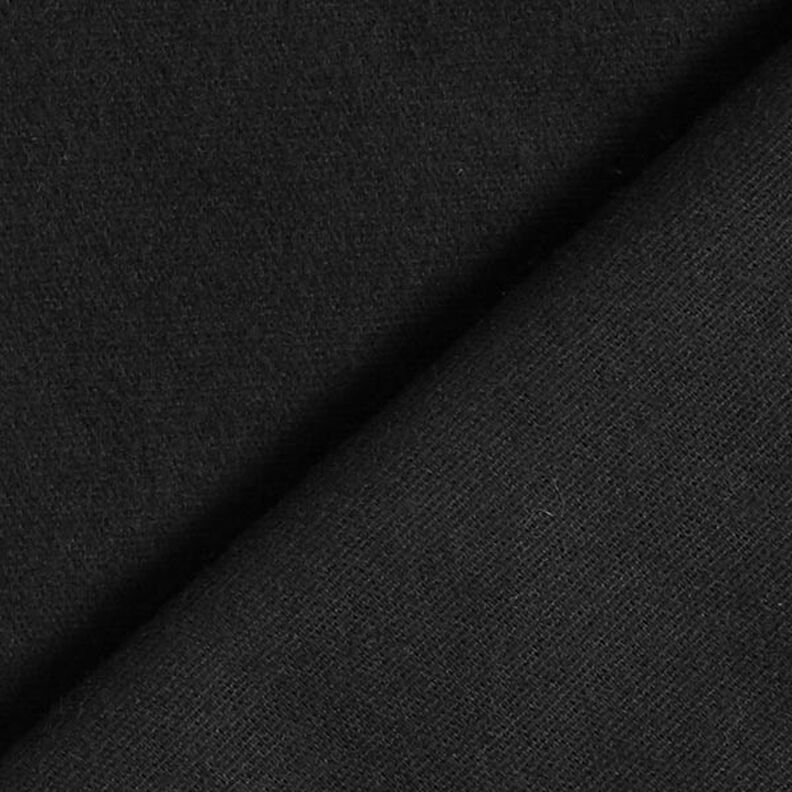 flanella di cotone tinta unita – nero,  image number 4