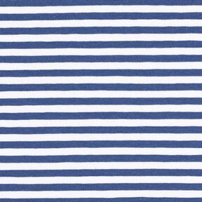 jersey di cotone righe sottili – colore blu jeans/bianco, 