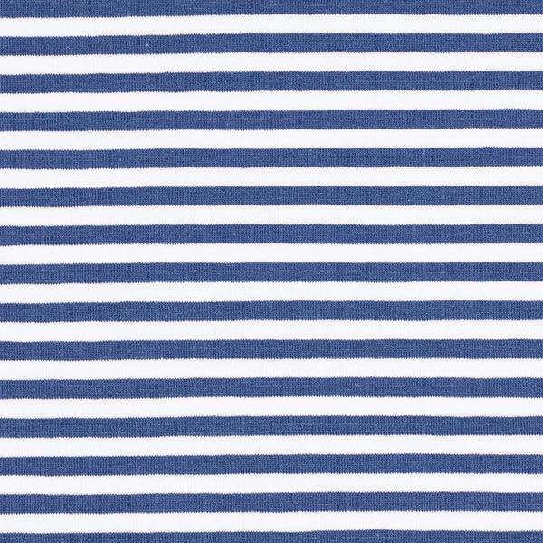 jersey di cotone righe sottili – colore blu jeans/bianco,  image number 1