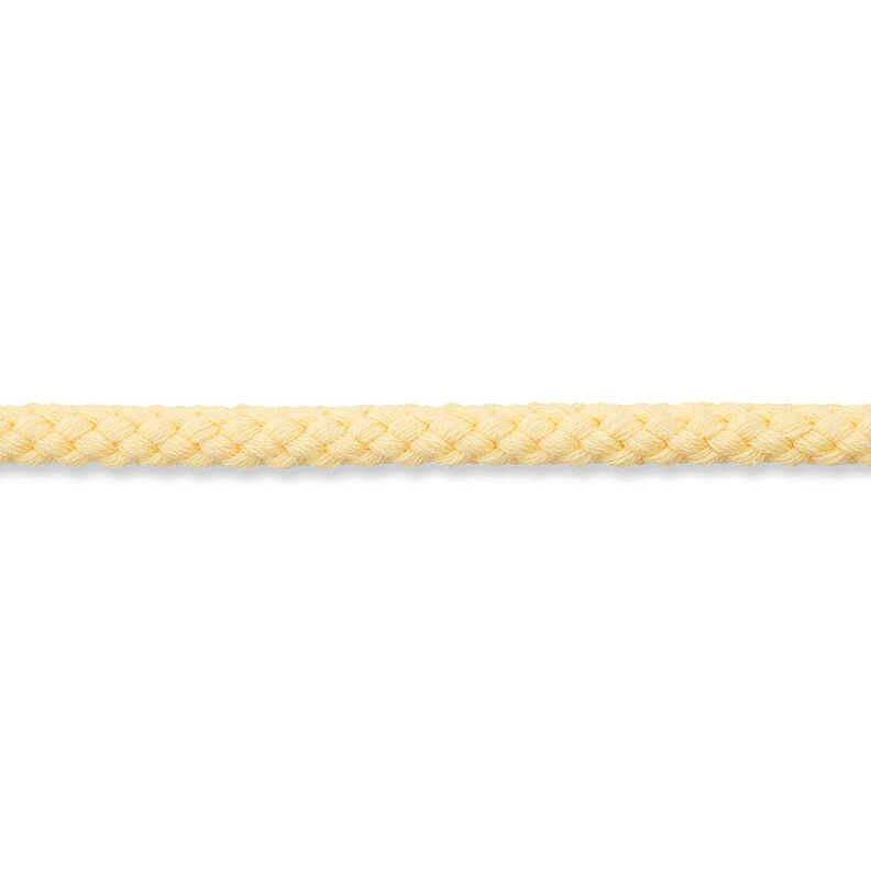 Cordoncino in cotone [Ø 7 mm] – giallo vaniglia,  image number 2
