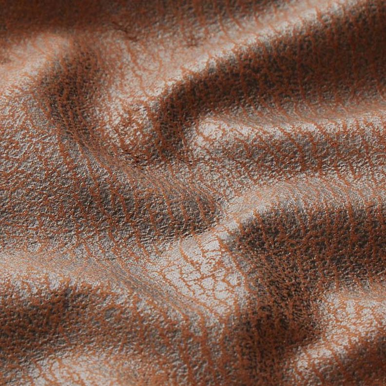 tessuto da tappezzeria similpelle Pamero – marrone medio,  image number 2