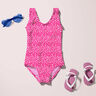 Tessuto per costumi da bagno a mini pois – rosa fucsia acceso/bianco,  thumbnail number 9