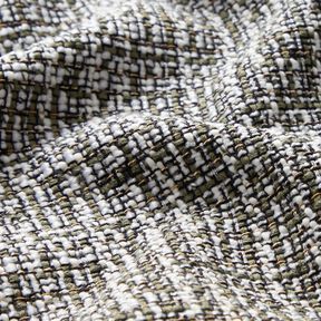 Fili effetto bouclè glitterato – cachi/bianco, 