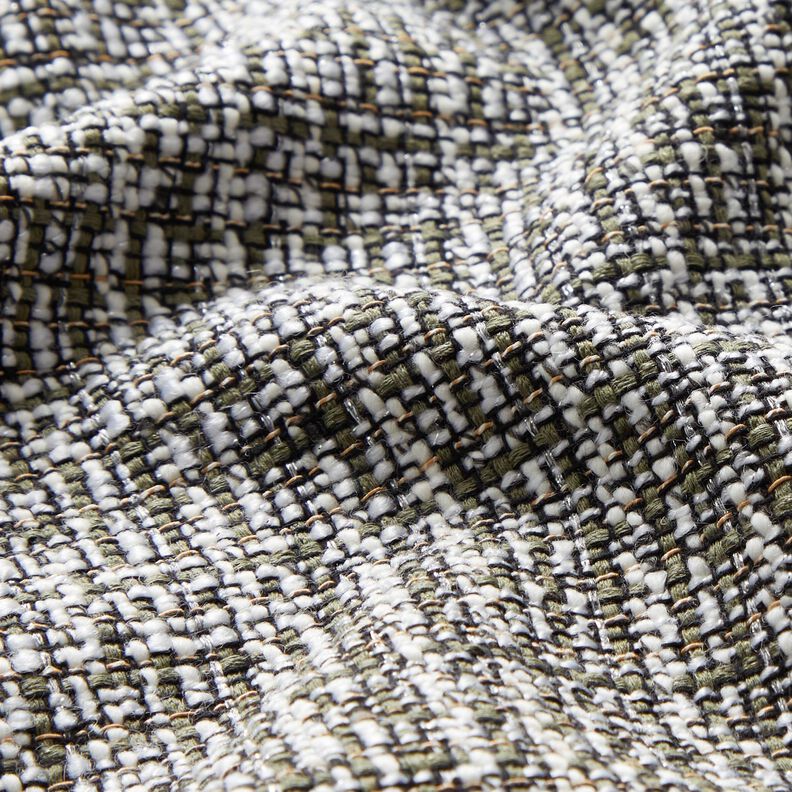 Fili effetto bouclè glitterato – cachi/bianco,  image number 2
