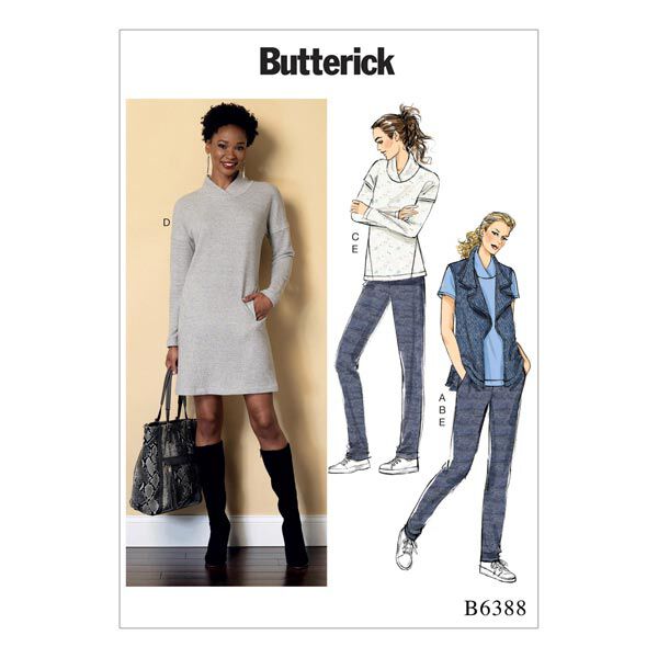 top|abito|gilè|pantalone, Butterick 6388|42 - 52, image number 1
