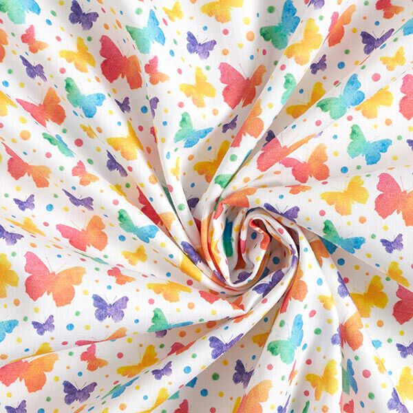 tessuto arredo satin di cotone farfalle,  image number 3