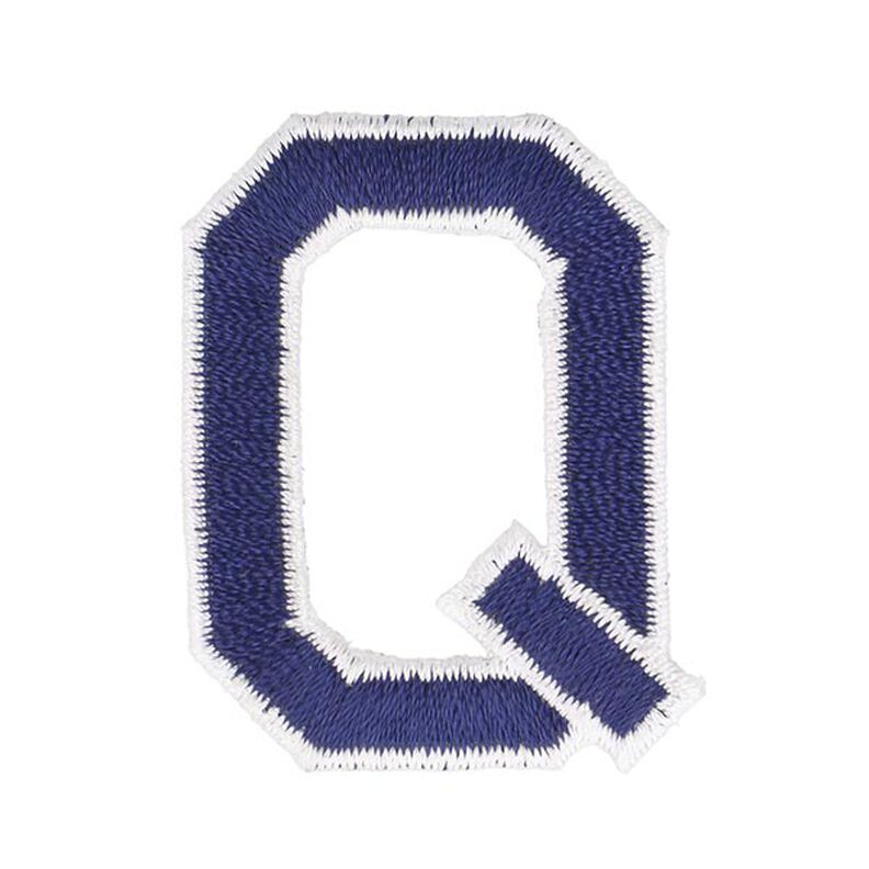 applicazione, lettera Q [ altezza: 4,6 cm ] – blu marino,  image number 1