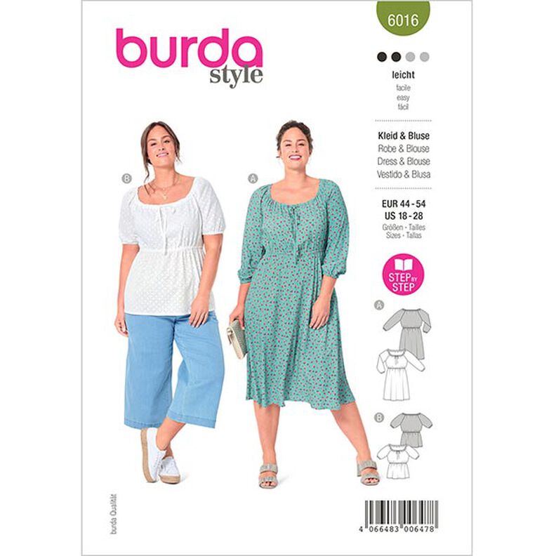 blusa / abito,Burda 6016 | 44 - 54,  image number 1