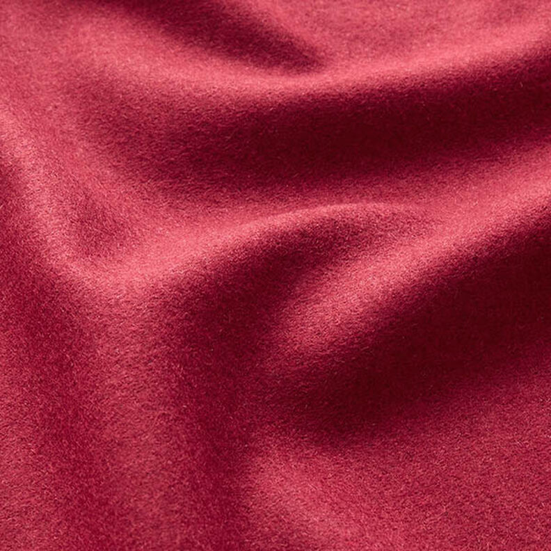 Tessuto per cappotti misto lana, tinta unita – rosso scuro,  image number 2