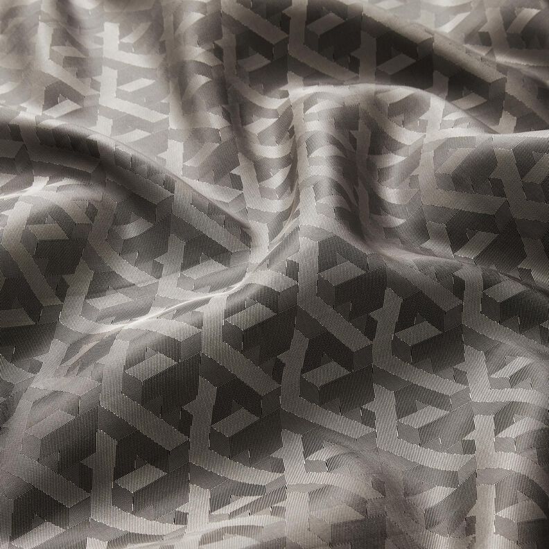 tessuto per fodere Jacquard Forme geometriche – grigio,  image number 2