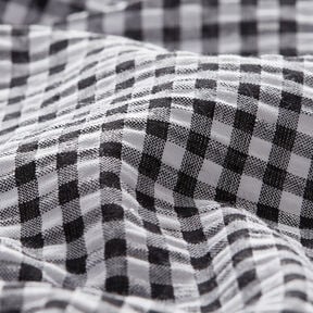 seersucker misto cotone, quadretti Vichy – nero, 