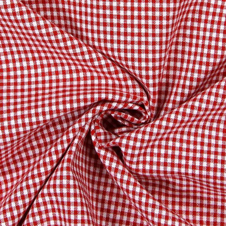 tessuto in cotone Quadro vichy 0,2 cm – rosso/bianco,  image number 2