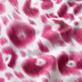 GOTS French terry Batik con motivo leopardato | TCC x LOOKS by Wolfgang Joop – porpora/bianco, 