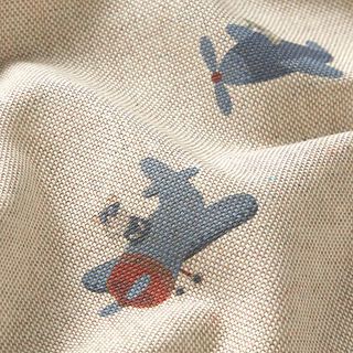 tessuto arredo mezzo panama piloti – naturale/colore blu jeans, 