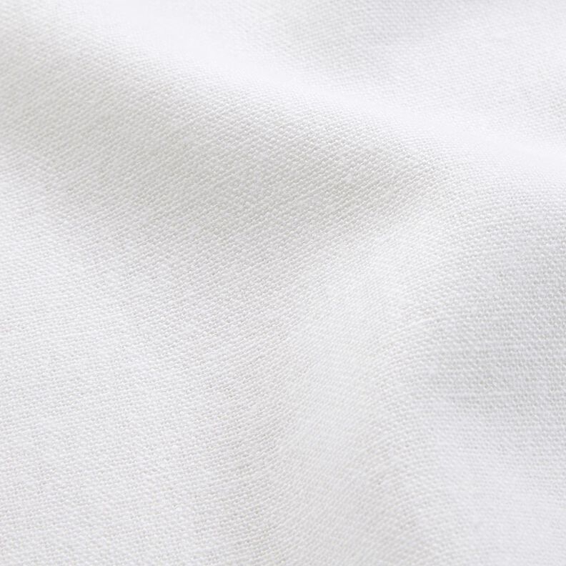 Tessuto in puro lino pesante tinta unita – bianco,  image number 2
