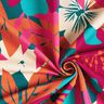 French terry, felpa estiva Grandi fiori – petrolio,  thumbnail number 3