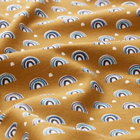jersey di cotone Piccoli arcobaleni – senape, 