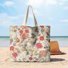 tessuto arredo tessuti canvas Dalie astratte – crema/malva,  thumbnail number 8