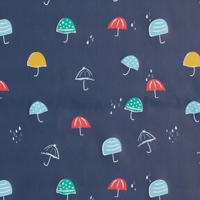tessuto per impermeabili Ombrelli variopinti stampa digitale – blu marino, 