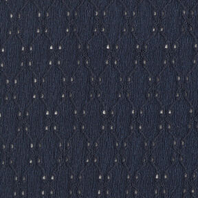 Maglia effetto Krinkle con ricamo inglese – blu notte, 