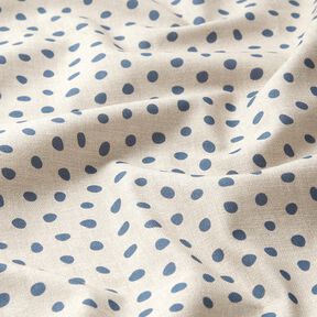 tessuto arredo mezzo panama Pois sciolti – blu/anacardo, 