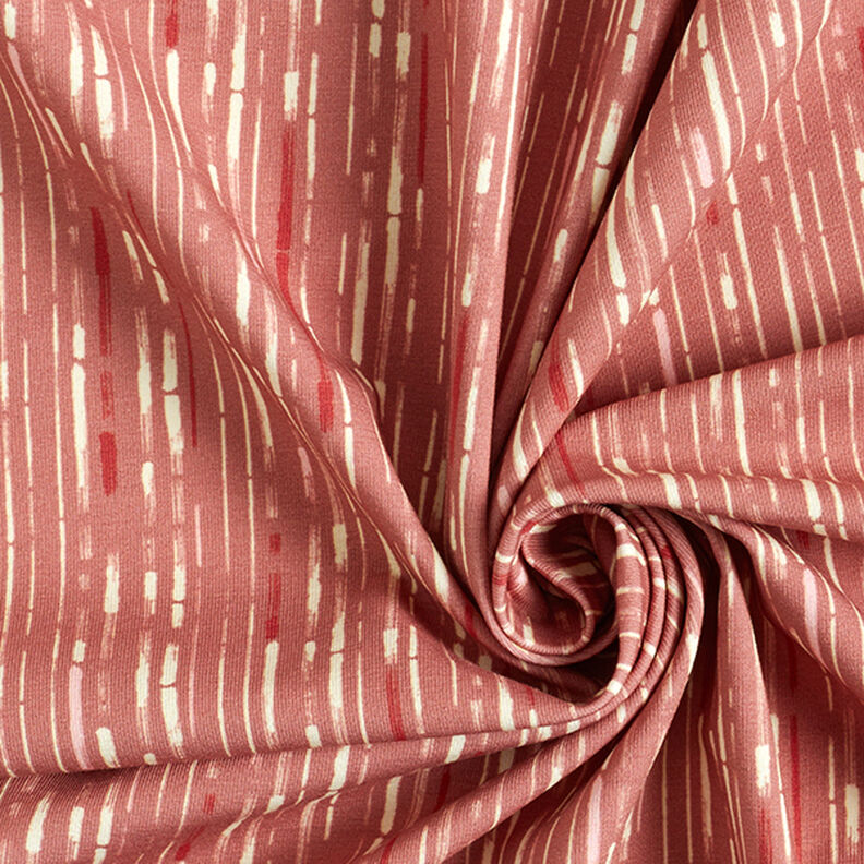 GOTS jersey di cotone righe | Tula – rosa anticato/terracotta,  image number 3