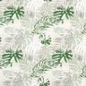 cotone rivestito, foglie esotiche – naturale/verde,  thumbnail number 1