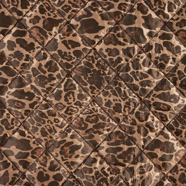 tessuto trapuntato Diamanti e Leone – moca/marrone scuro, image number 1