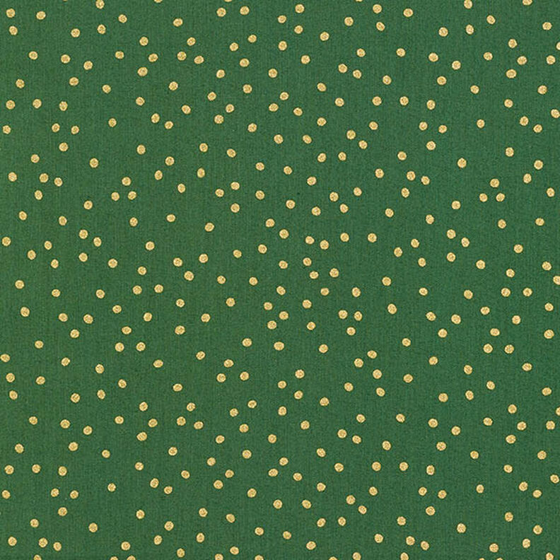 tessuto in cotone popeline Punti fini – verde/oro,  image number 1