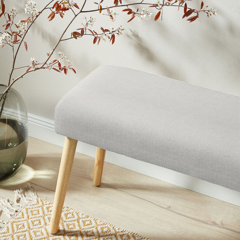 tessuto arredo mezzo panama Trama leggera – grigio argento/beige chiaro | Resto 100cm,  image number 7