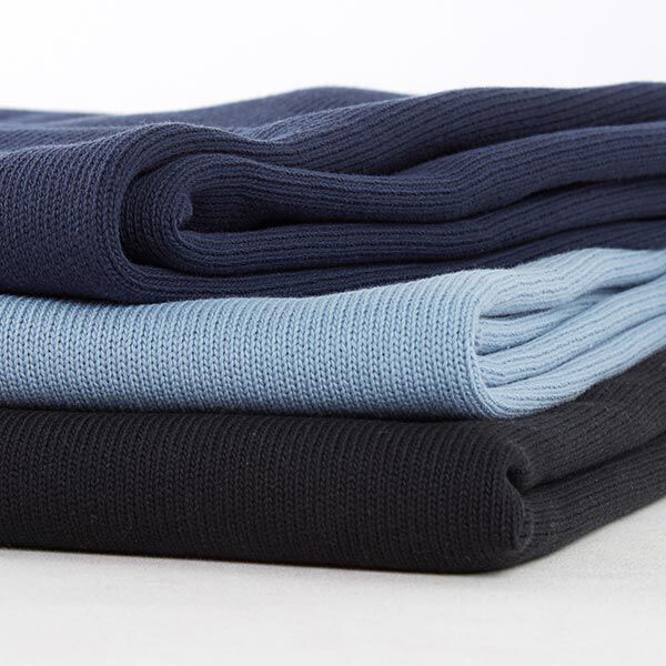 tessuto in maglia di cotone – grigio blu, image number 5