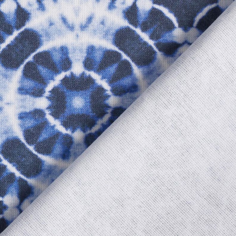 tessuto arredo tessuti canvas Cerchi batik – indaco/bianco, image number 4