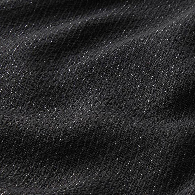 Costume in tessuto glitter a trama diagonale – nero,  image number 2