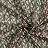Chiffon increspato con motivo a foglie – nero/canna palustre,  thumbnail number 3