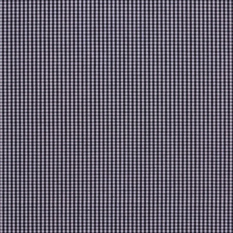 Tessuto per camicia a quadri piccoli – nero/azzurro, image number 1