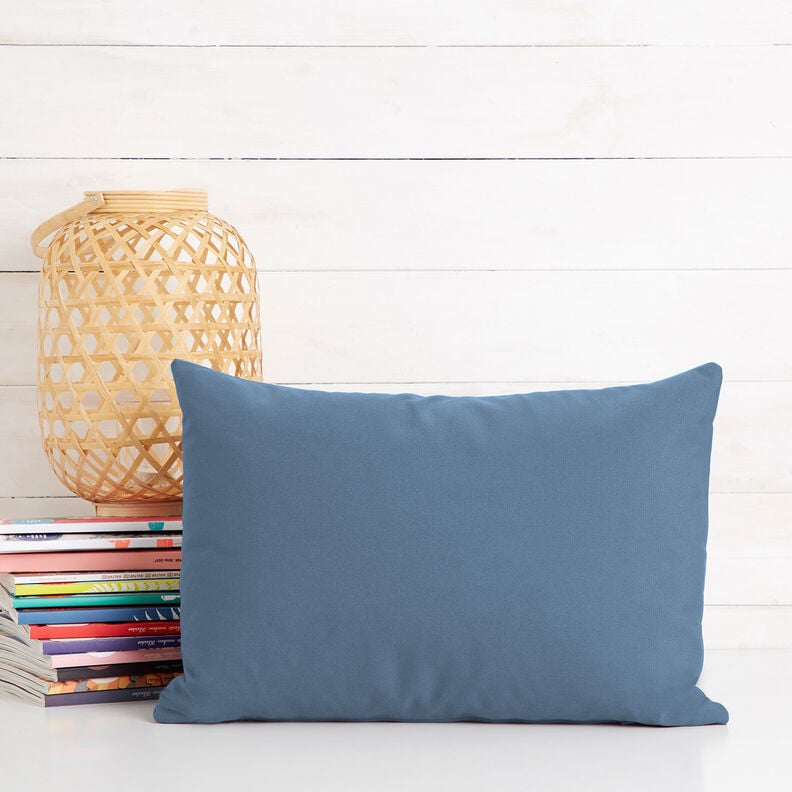 tessuto in cotone cretonne tinta unita – colore blu jeans,  image number 9