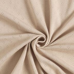 jersey maglia fine con motivi traforati – beige, 