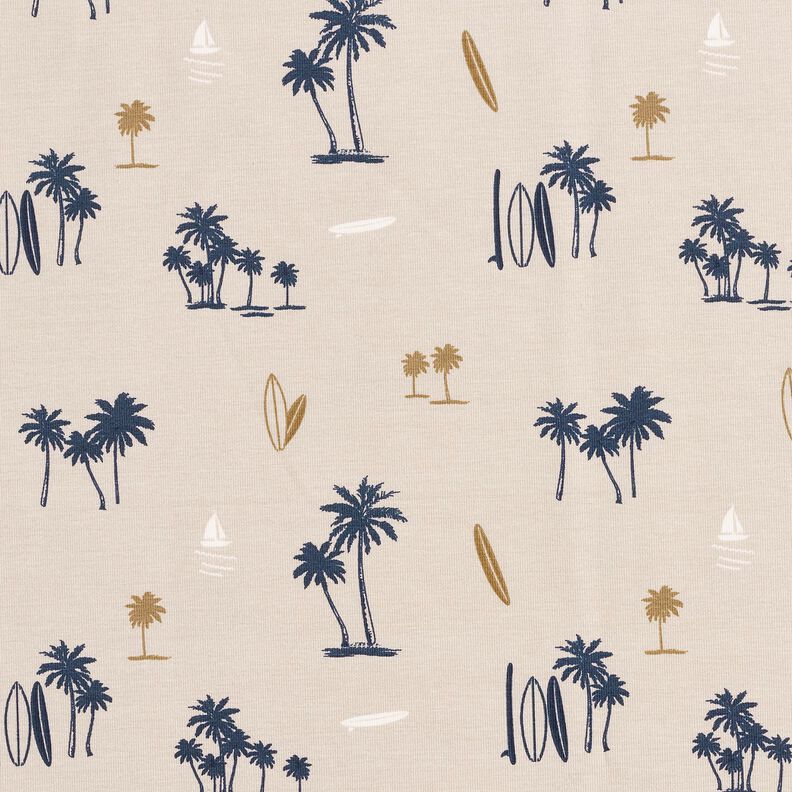 jersey di cotone Sensazione hawaiana – tortora chiaro,  image number 1