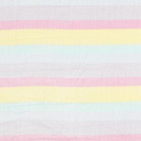 Morbido pile strisce arcobaleno pastello – giallo chiaro/rosa, 