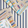 tessuto arredo mezzo panama ancore – blu marino/naturale,  thumbnail number 5