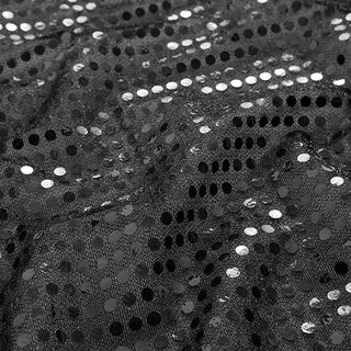 tessuto con paillettes, grandi pois – nero, 
